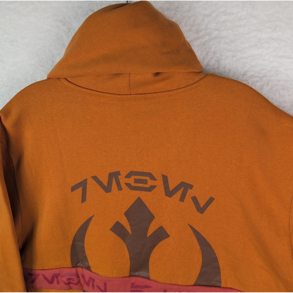 NWT Star Wars Rebel Alliance Hoodie Orange Full-Zip Adult Size‎ Small Lucas Film - Picture 6 of 9
